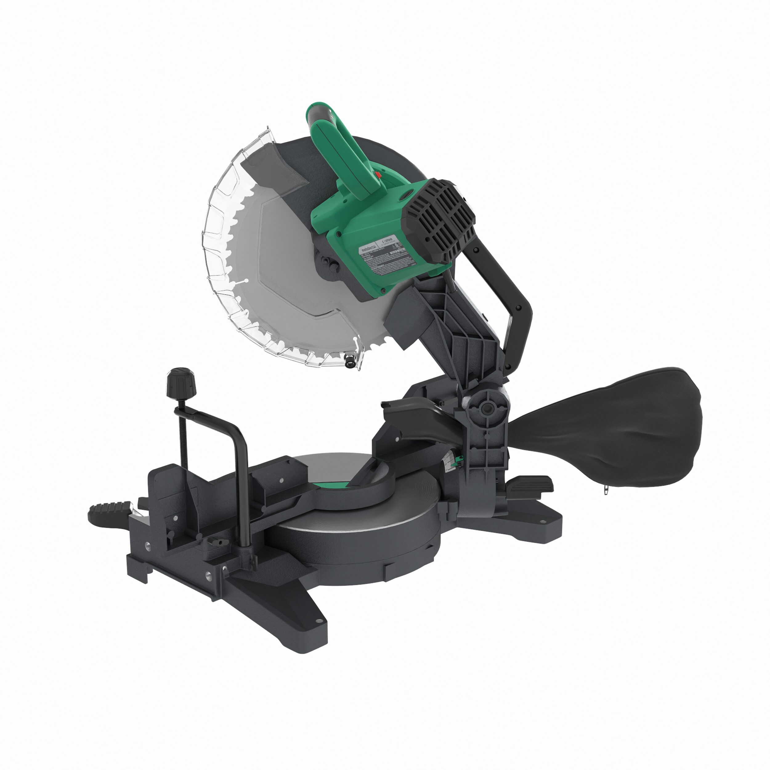 Sierra ingletadora compuesta con bisel doble de 15 pulgadas Metabo HPT C12FDHBM