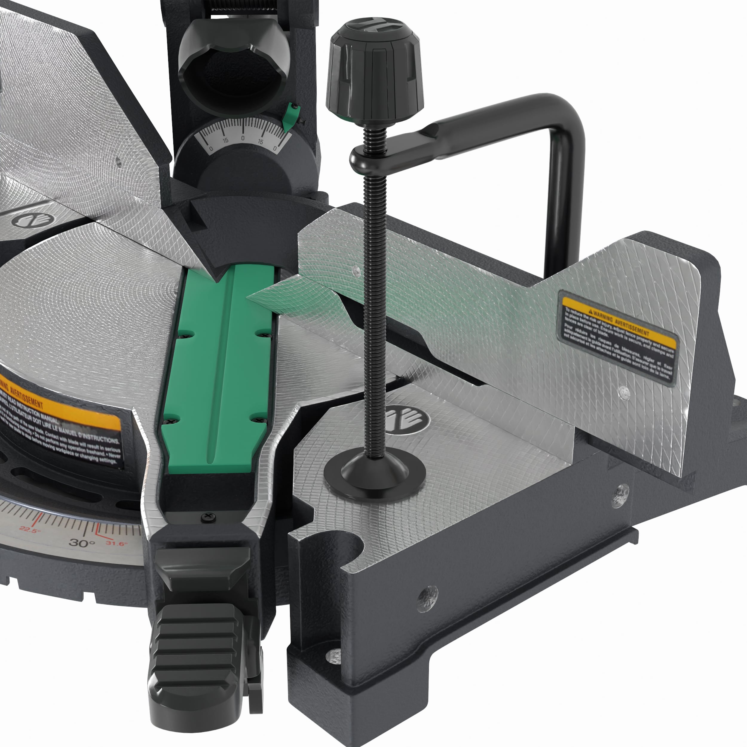 Sierra ingletadora compuesta con bisel doble de 15 pulgadas Metabo HPT C12FDHBM