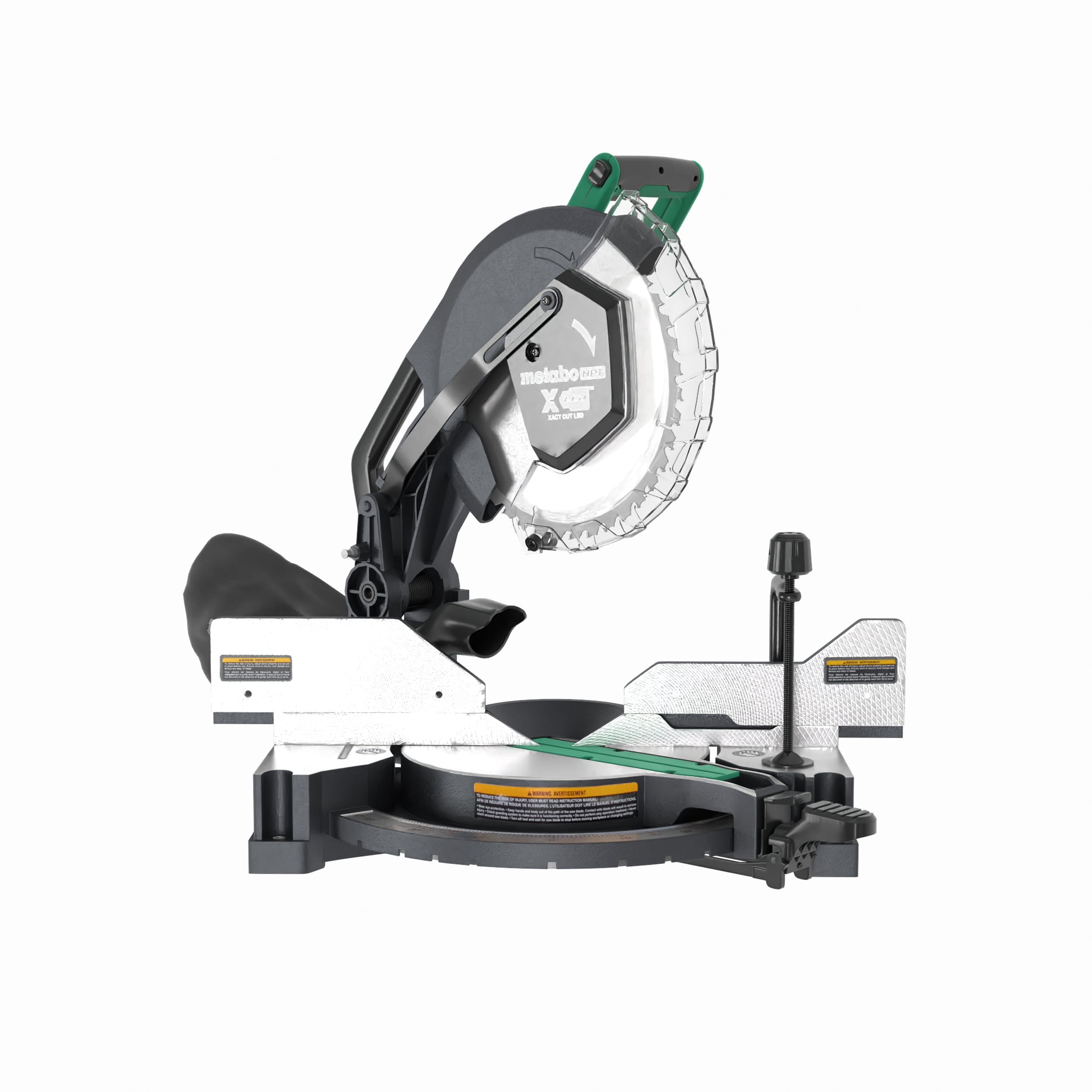 Sierra ingletadora compuesta con bisel doble de 15 pulgadas Metabo HPT C12FDHBM