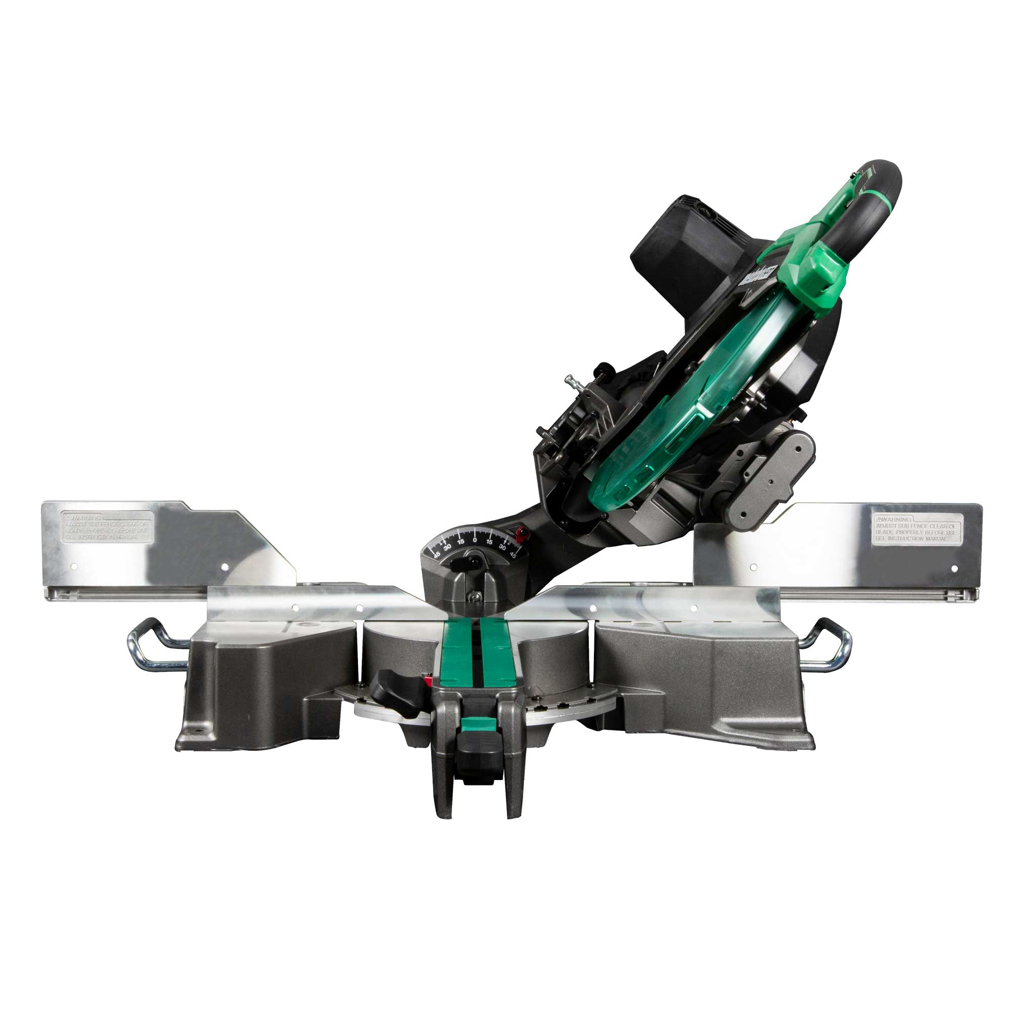 Sierra ingletadora compuesta deslizante de bisel dual con cable de 12 pulgadas y 15 amperes Metabo HPT C12RSH3M