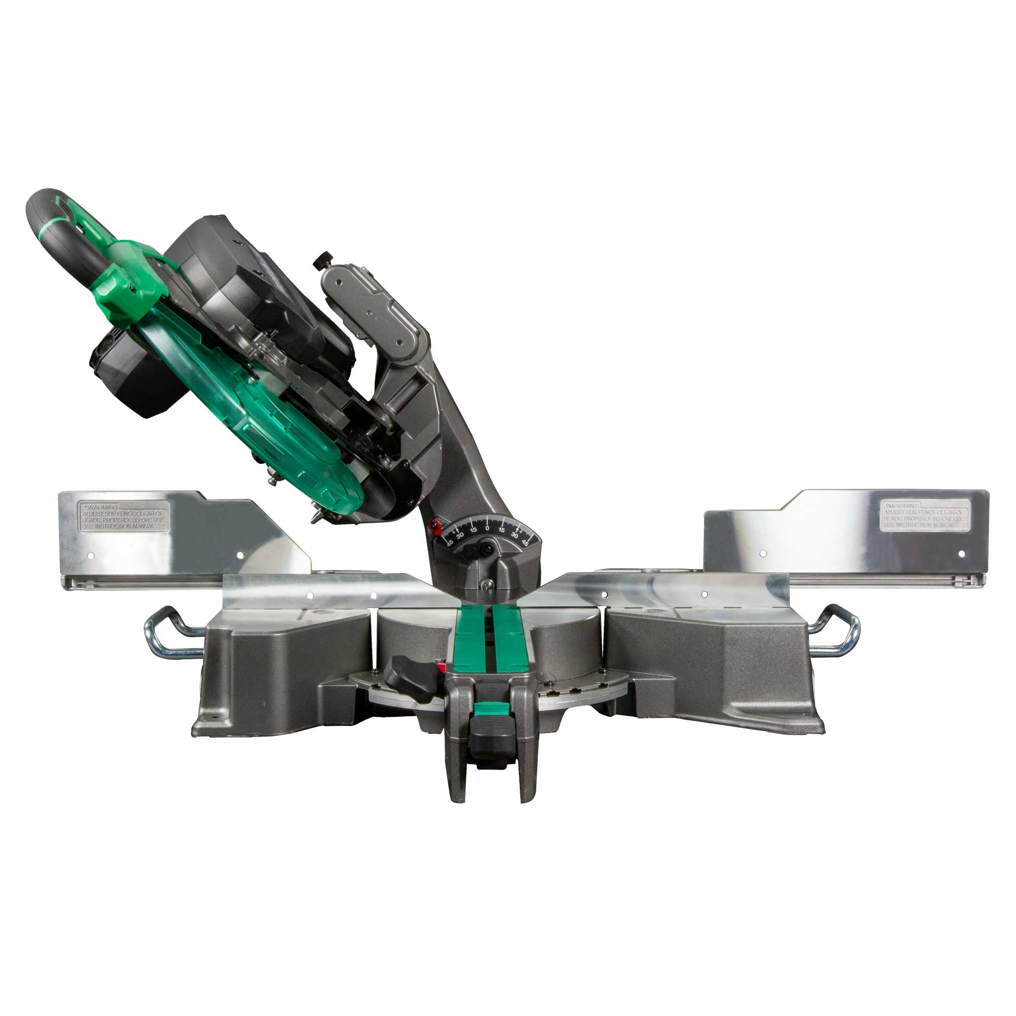 Sierra ingletadora compuesta deslizante de bisel dual con cable de 12 pulgadas y 15 amperes Metabo HPT C12RSH3M