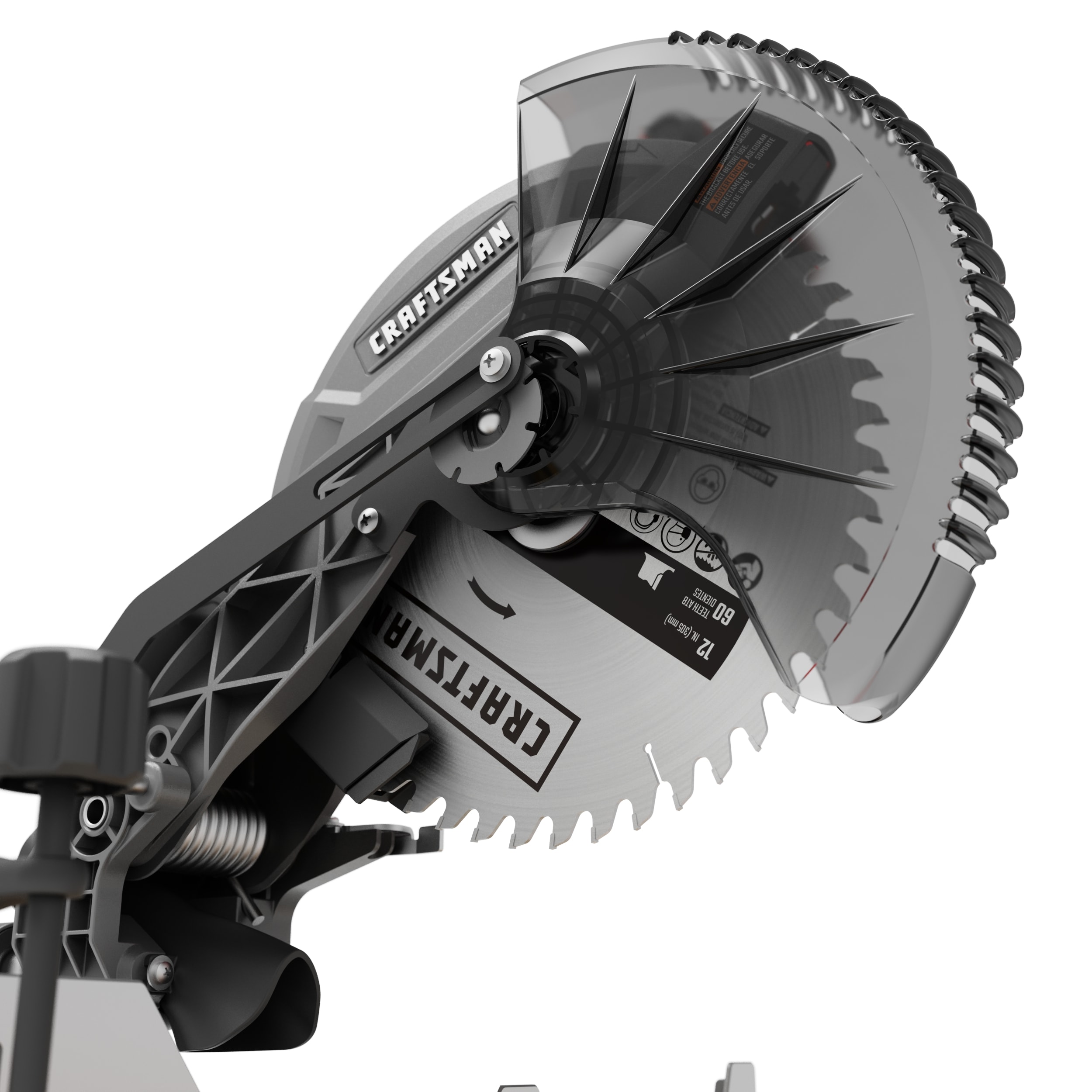 Sierra ingletadora compuesta deslizante de un solo bisel de 12 pulgadas y 15 amperios de CRAFTSMAN CMXEMAX69434505