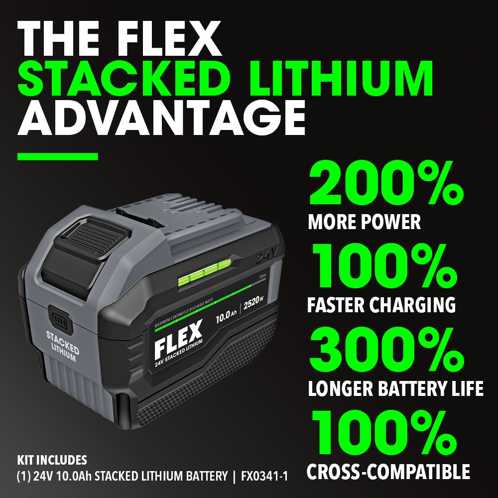 Sierra ingletadora compuesta híbrida de doble bisel deslizante de 12 pulgadas y 24 voltios con batería incluida "FLEX STACKED LITHIUM" FX7141A-1J