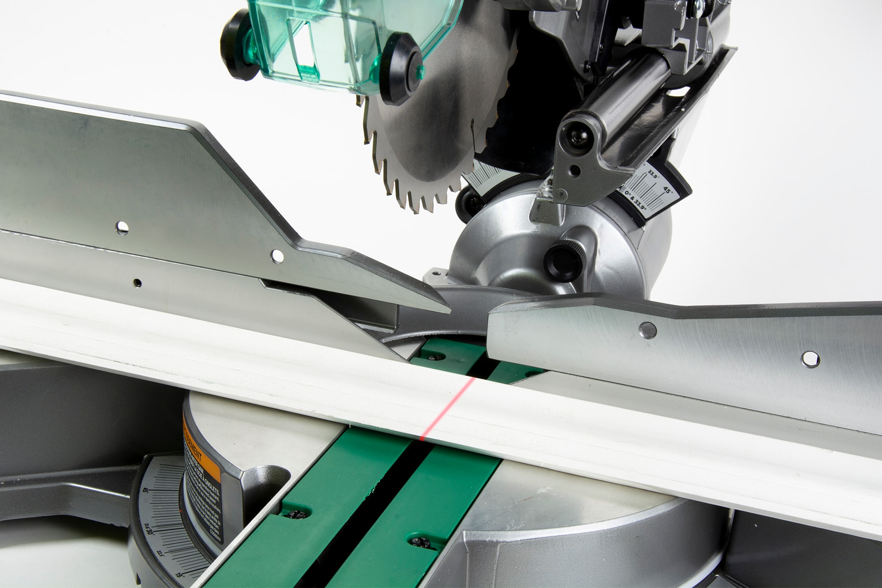 Sierra ingletadora compuesta deslizante híbrida de doble bisel de 36 voltios con guía láser (batería incluida) MultiVolt Metabo HPT 10 pulgadas C3610DRAQAM.
