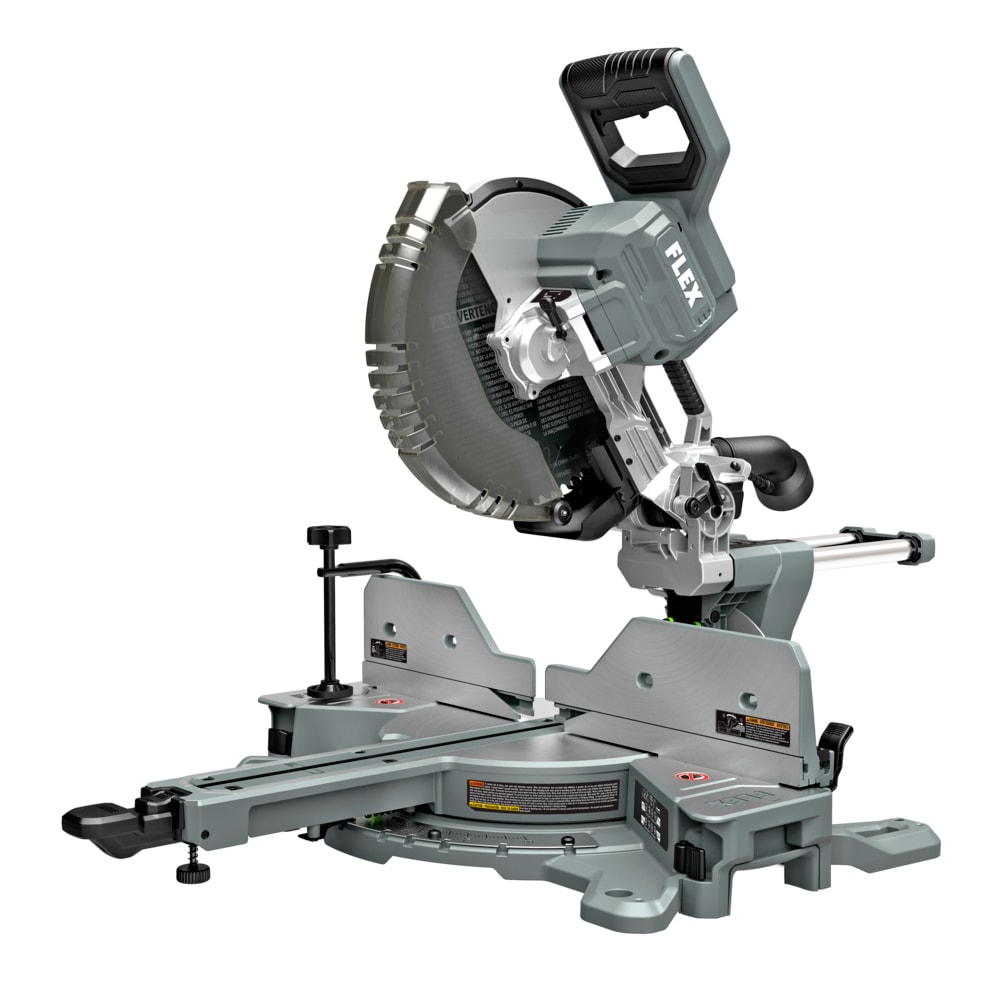 Sierra ingletadora compuesta híbrida de doble bisel deslizante de 12 pulgadas y 24 voltios con pila de litio apilada FLEX FX7141A-Z