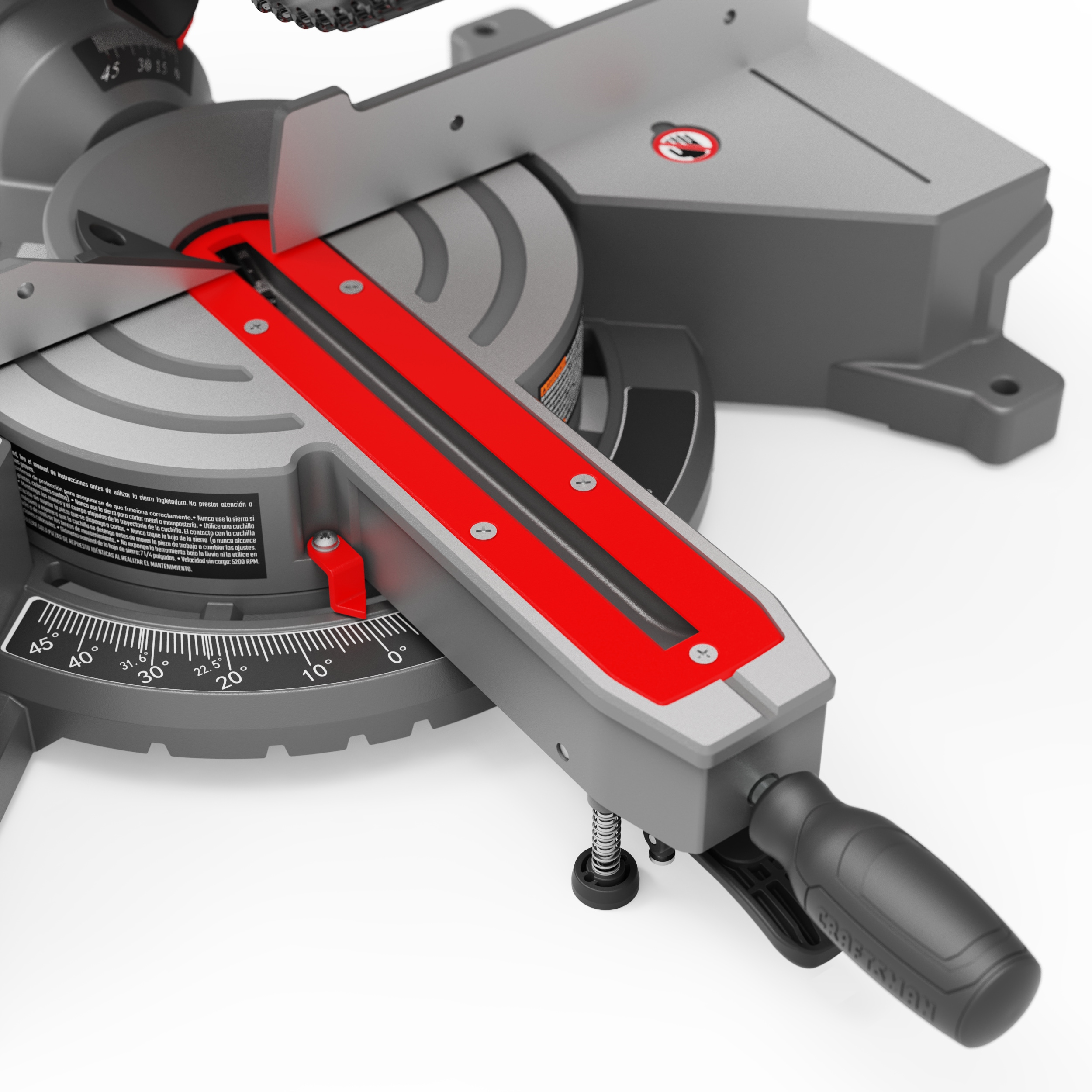 Sierra ingletadora compuesta deslizante con bisel sencillo de 7-1/4 pulgadas y 9 amperios de CRAFTSMAN CMXEMAX69434504