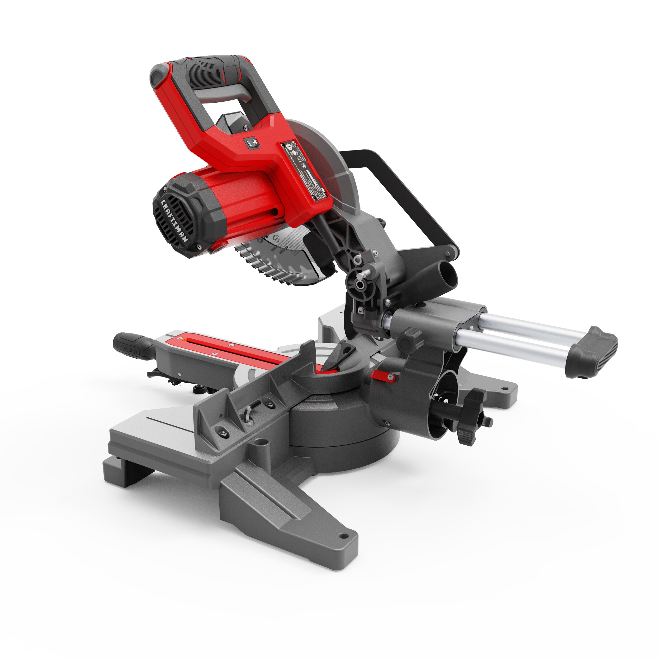 Sierra ingletadora compuesta deslizante con bisel sencillo de 7-1/4 pulgadas y 9 amperios de CRAFTSMAN CMXEMAX69434504