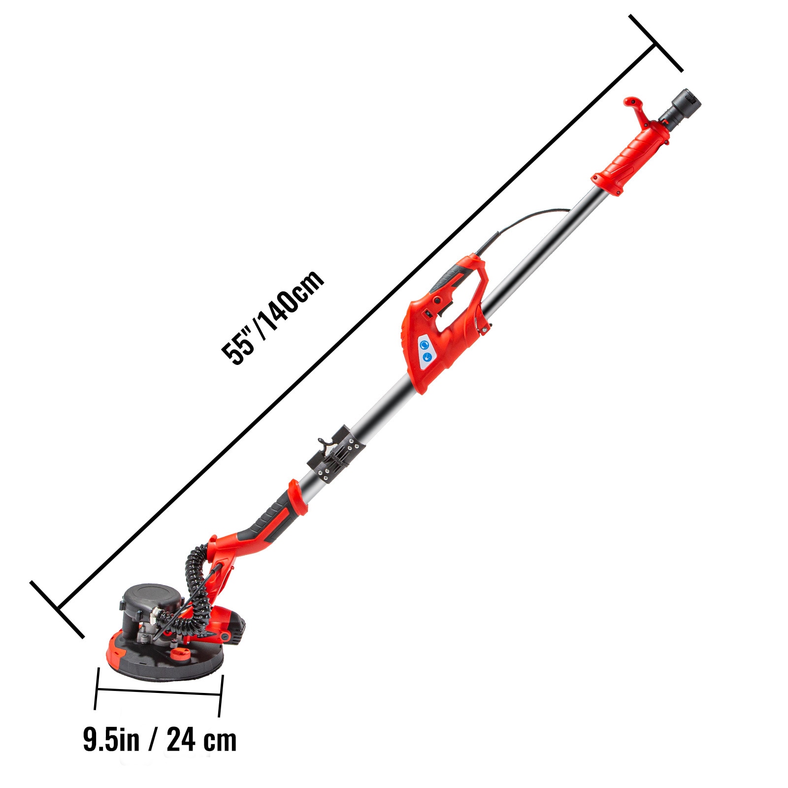 Lijadora de paneles de yeso VEVOR 850W 110 voltios 6.5 amperios Lijadora de paneles de yeso de velocidad variable con manejo de polvo QMDMJ750WZDZKD001V1