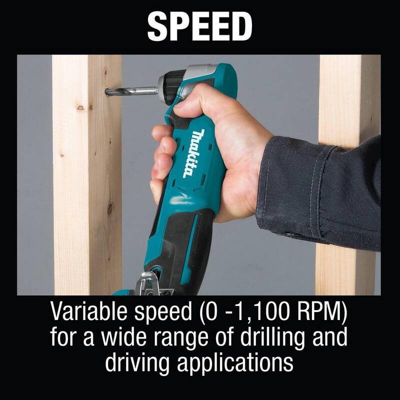 Makita 12V max CXT Kit de Taladro Angular Recto Inalámbrico de Ion de Litio de 3/8 pulg. (2.0 Ah) - AD04R1