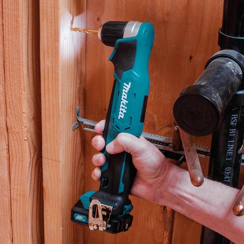 Makita 12V max CXT Kit de Taladro Angular Recto Inalámbrico de Ion de Litio de 3/8 pulg. (2.0 Ah) - AD04R1