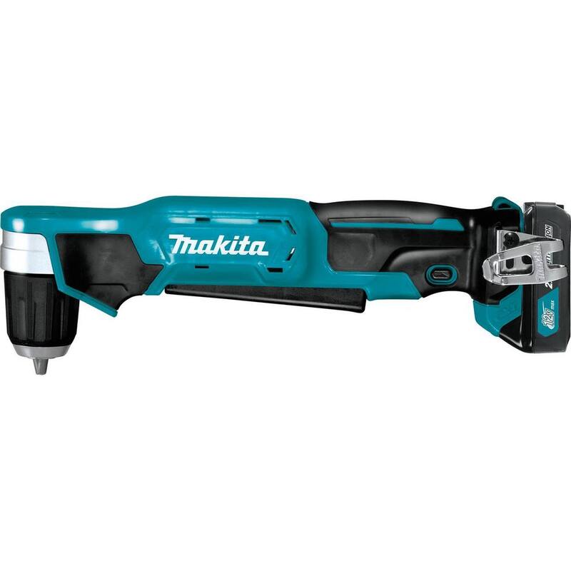 Makita 12V max CXT Kit de Taladro Angular Recto Inalámbrico de Ion de Litio de 3/8 pulg. (2.0 Ah) - AD04R1