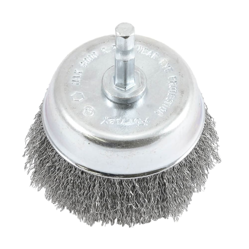 Cepillo copa de alambre Forney de 3 pulgadas - Cepillo copa de alambre de 3 pulgadas para taladro de acero medio 72732