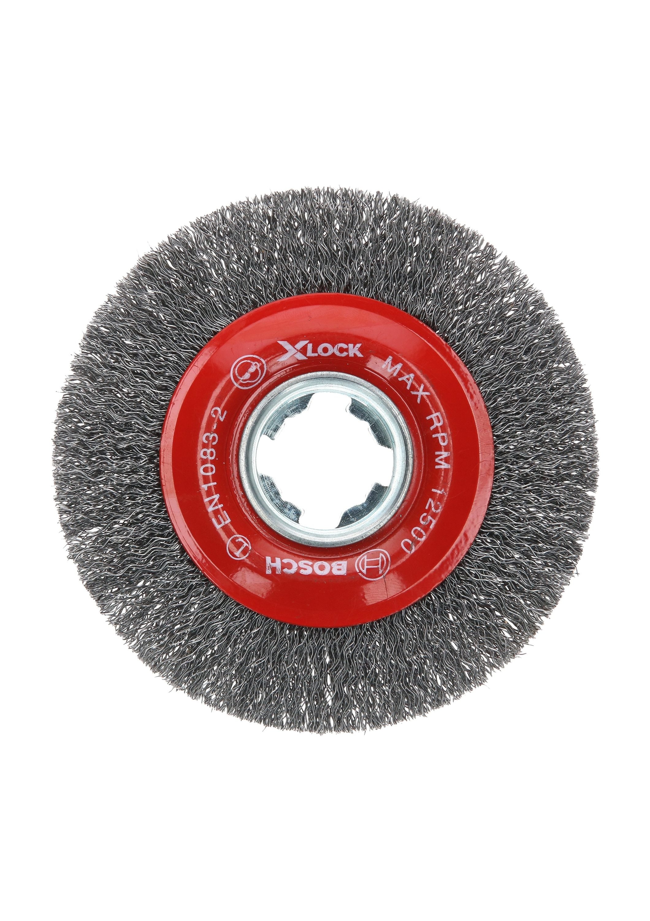 Bosch X-LOCK Esmeriladora de rueda de alambre de acero templado de 4.5 pulgadas WBX418