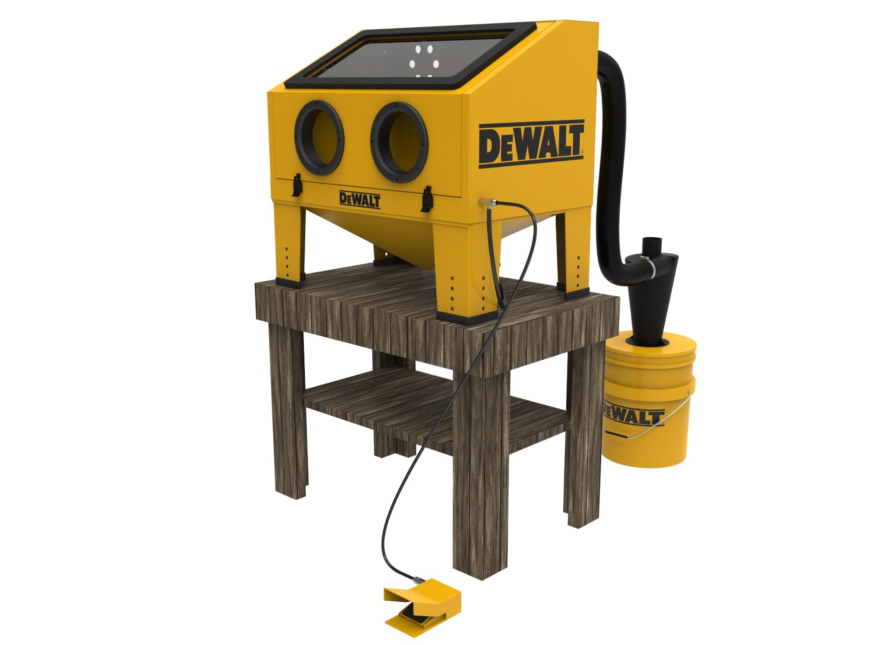 Gabinete de chorro abrasivo DEWALT, MAX PSI 125, 20 SCFM 90 PSI 20-CFM DXCM009-0370