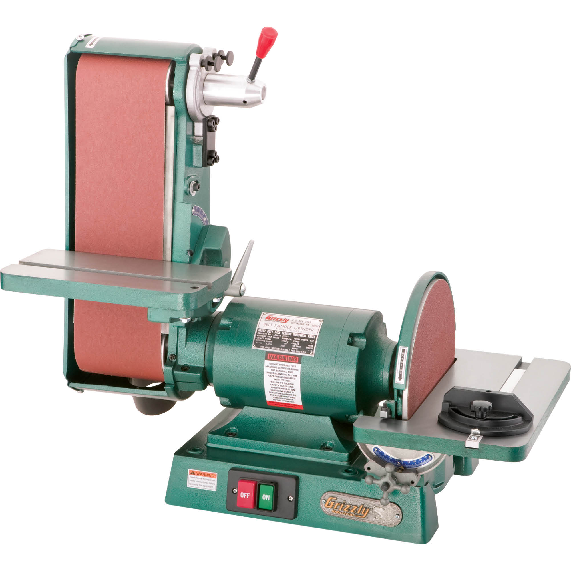 Lijadora de banco Grizzly 6 pulgadas x 48 pulgadas 12 amperios G1183