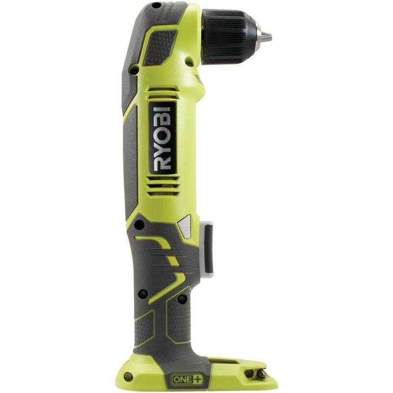 RYOBI ONE+ 18V Taladro angular derecho inalámbrico de 3/8 pulgadas con batería de 2.0 Ah y cargador - P241-PSK005