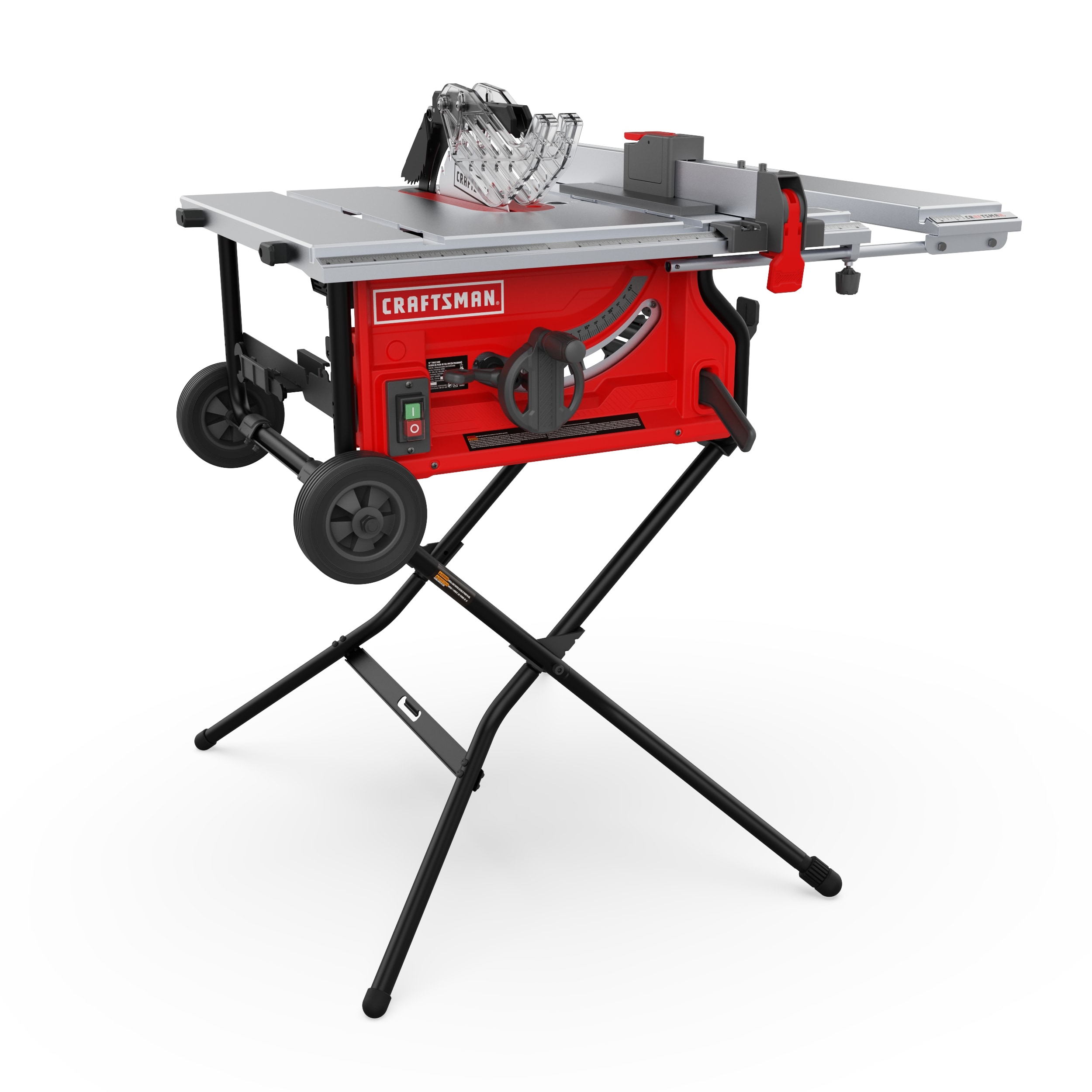 Sierra de mesa portátil Craftman de 10 pulgadas, 15 amperios y 120 voltios con base plegable CMXETAX69434506