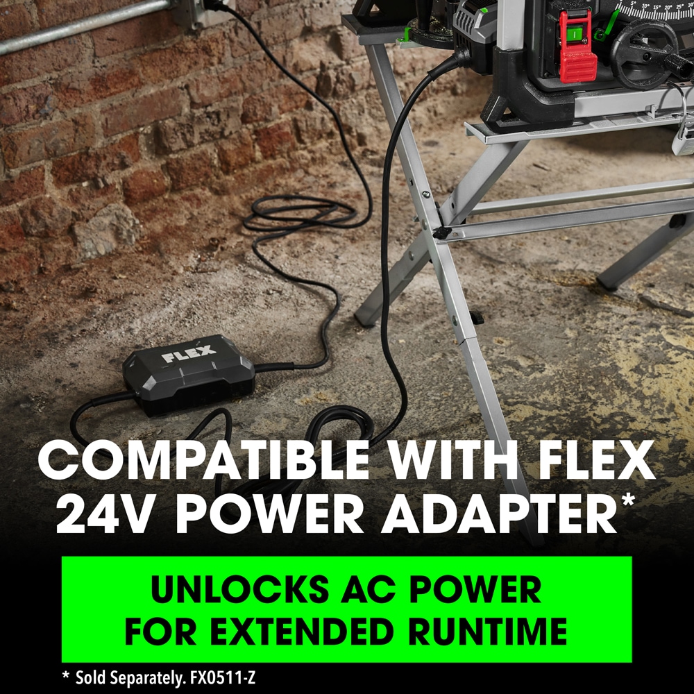 Sierra de mesa portátil híbrida FLEX 10 pulgadas 24 voltios para sitio de trabajo FX7221-Z
