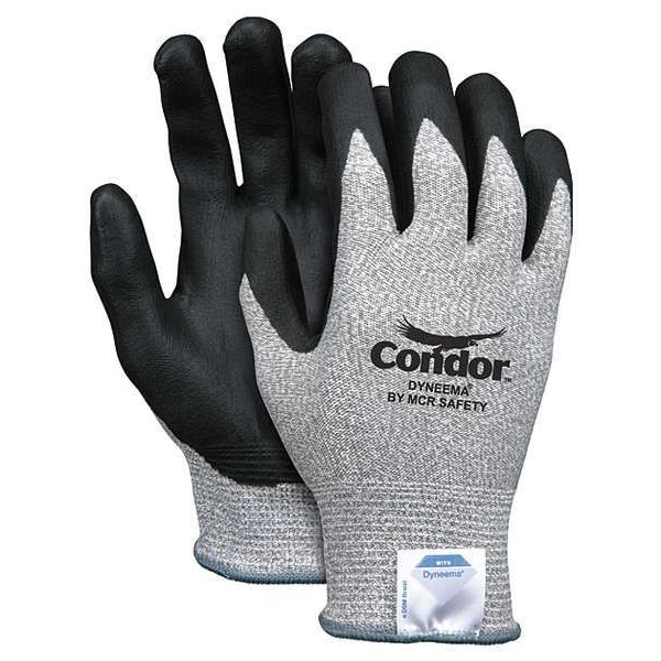 Guantes recubiertos resistentes al corte Cóndor, Nivel de corte A2, calibre 13, color gris, 2XL (11) - 30YP37.