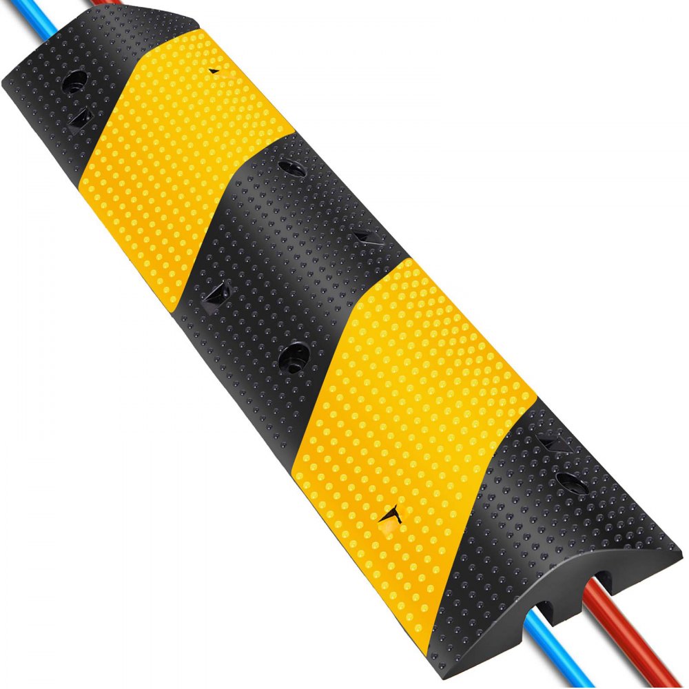 2 Channel Rubber Speed Bump Electric Modular Rubber Traffic Driveway Curb Ramp - GXB1G3FTZHHXWJSD1V0
