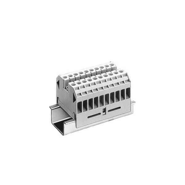 Bloque de terminales 10-P beige 65.5mm marcado 1-10 - 8WA1011-0DG22