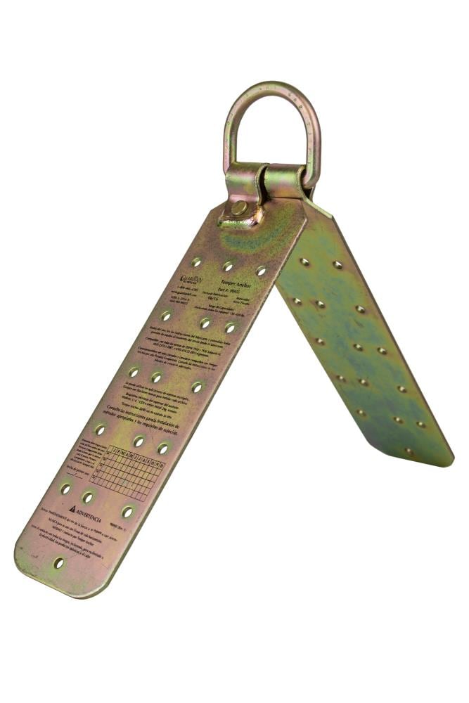 Kit completo de protección contra caídas Guardian Fall Protection - Arnés de cuerpo completo, punto de anclaje, línea de vida, porta guantes - Amarillo, grande 20815