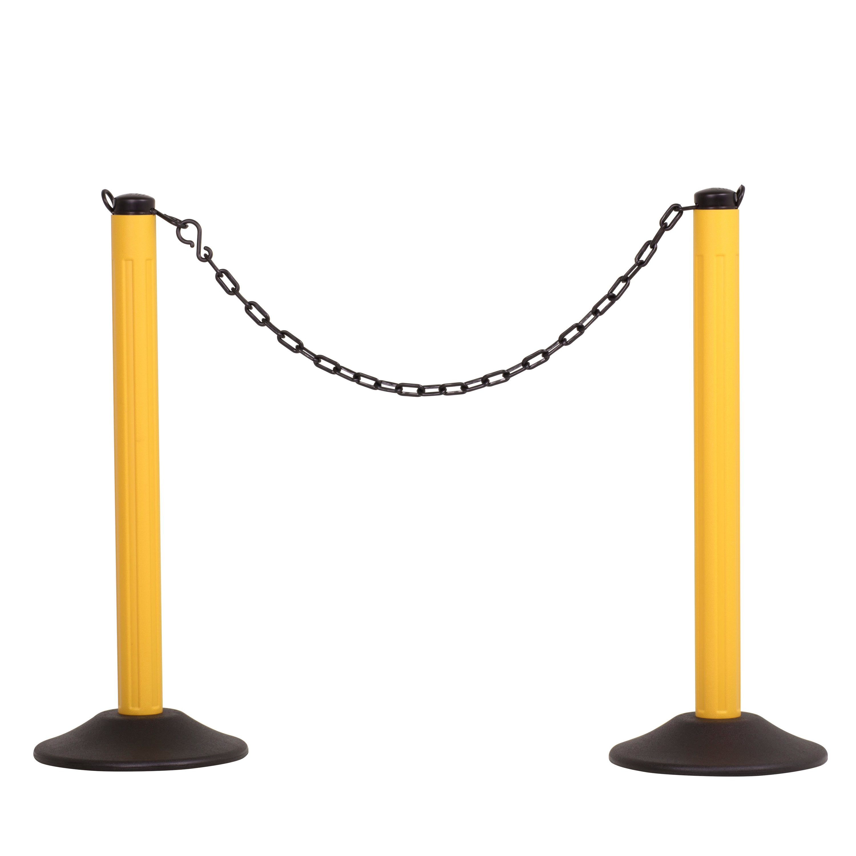 US Weight Cadena Boss amarilla de estribo con protector solar y cadena de plástico negro de 10 pies – Base ponderada U2007