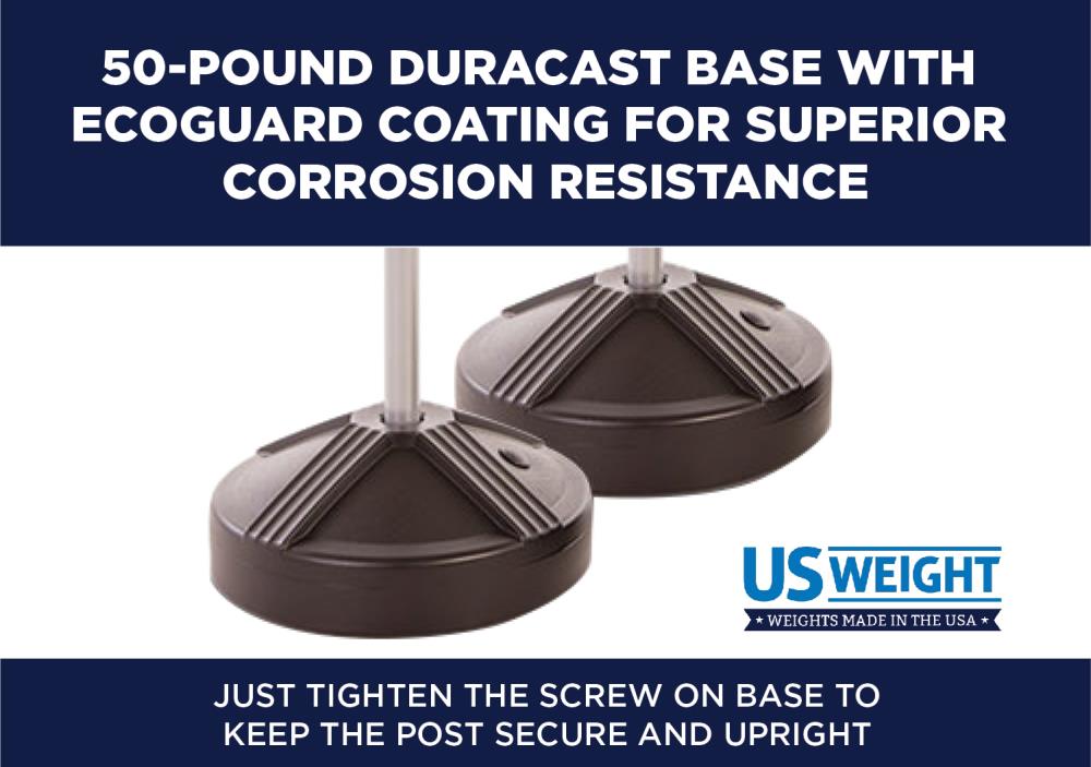 Kit de Señalización de Peso US Weight - Base de Pesas (50 lb) - Metal Plateado, Negro - Kit de Protección contra Caídas U2211