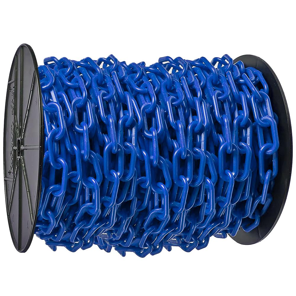Cadena de Barrera de Plástico Azul de 1.5 pulgadas (#6, 38mm) x 200 pies en Carrete 30106