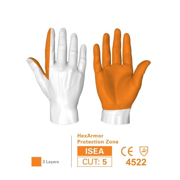 Guantes resistentes al corte Hexarmor, Nivel de corte A9, 25 ga, Negro, XS - 4041-XS (6)