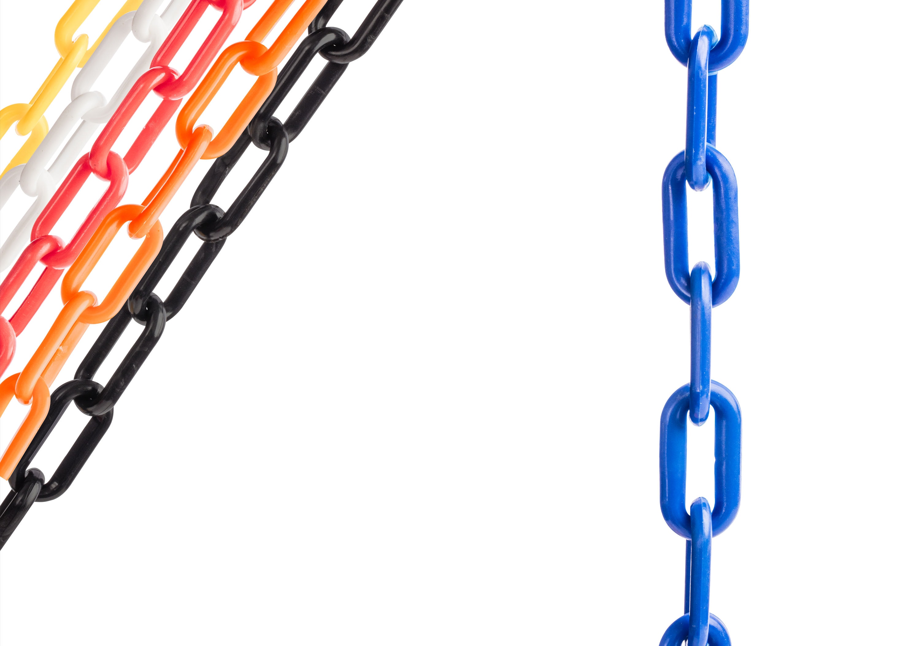 Cadena de seguridad de plástico azul US Weight Chain Boss con tecnología de protección UV Sun Shield - 100 pies U2351BLU