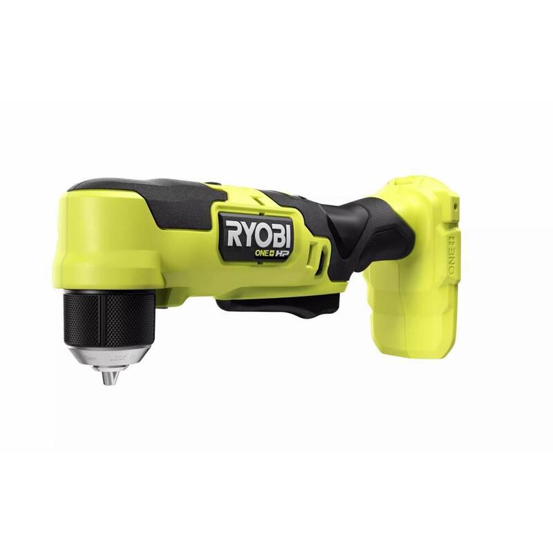 RYOBI ONE+ HP Taladro angular compacto inalámbrico sin escobillas de 18V de 3/8 pulgadas con batería de 2.0 Ah y cargador - PSBRA02B-PSK005