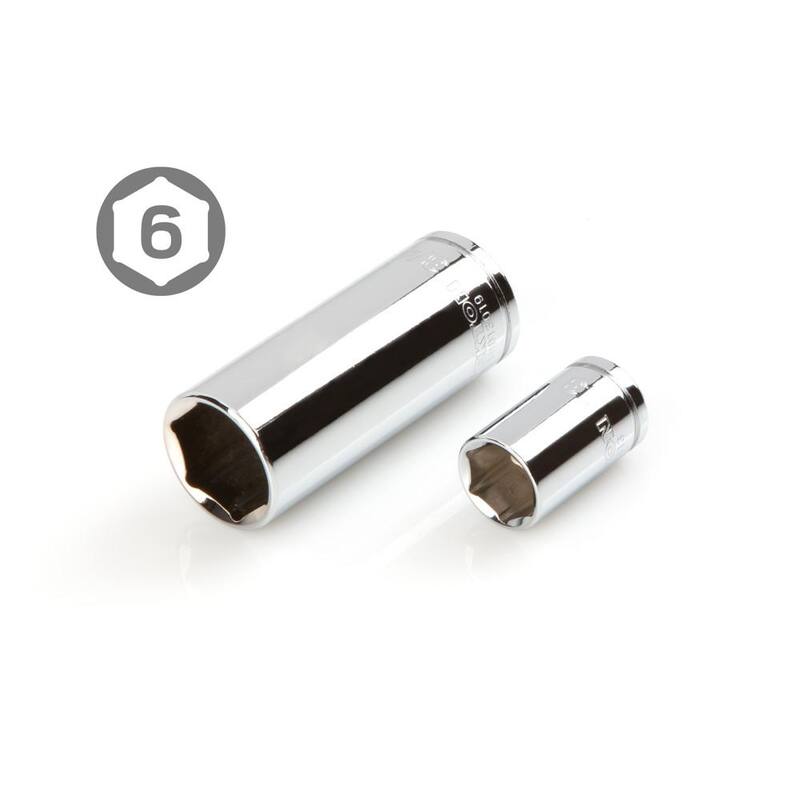 Set de Llave de Trinquete y Dados de 6 Puntas TEKTON de 1/2 pulgadas, del 3/8 al 1 pulgada, 10 mm a 24 mm (58 piezas) - SKT25301