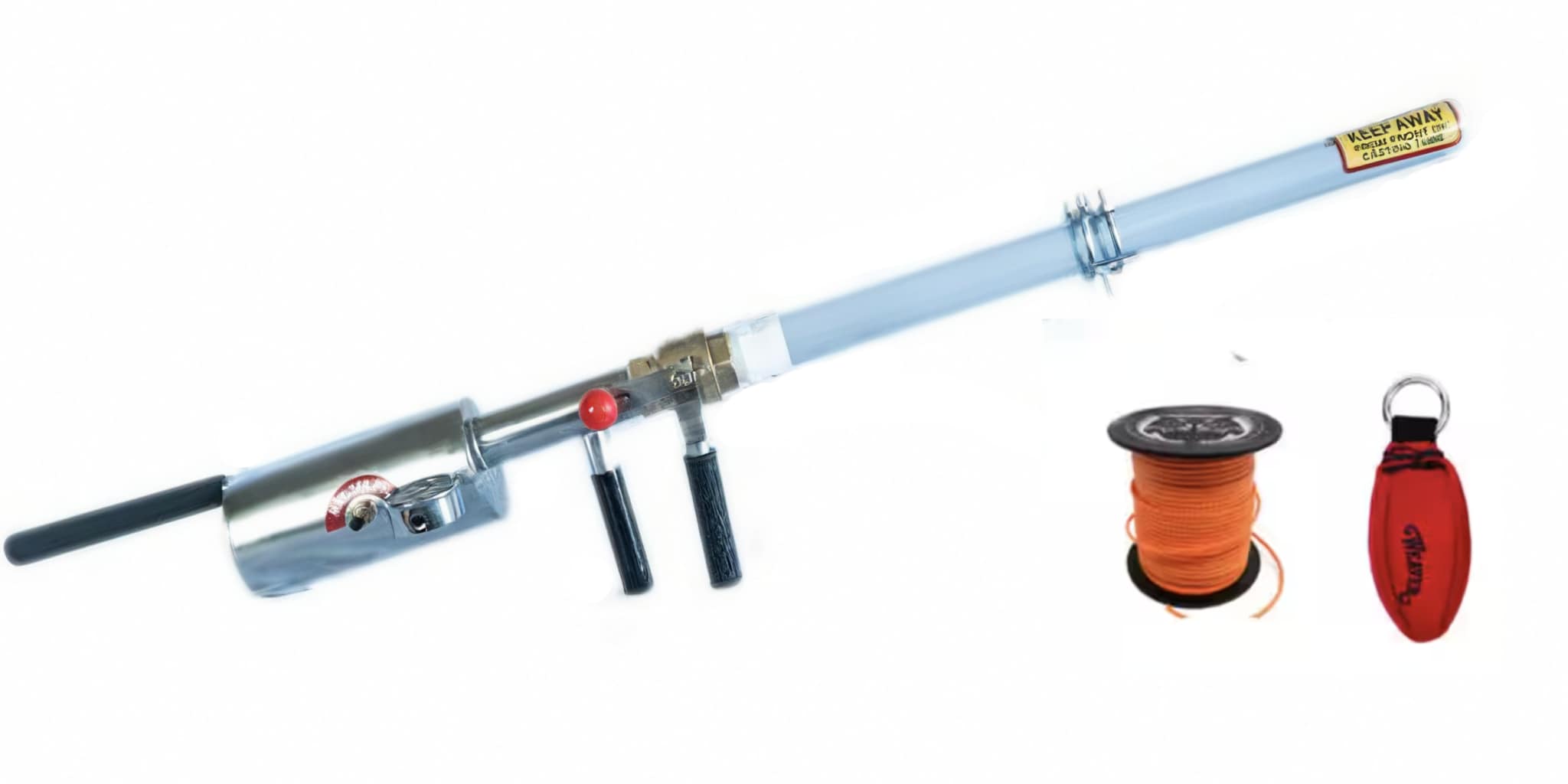 DTX Tooling Dtx Shoulder Shot: Lanzador de línea para protección contra caídas en techos - Dispara sobre el techo para establecer la línea antes de escalar, incluye línea de lanzamiento y peso DTXSHOPAC1