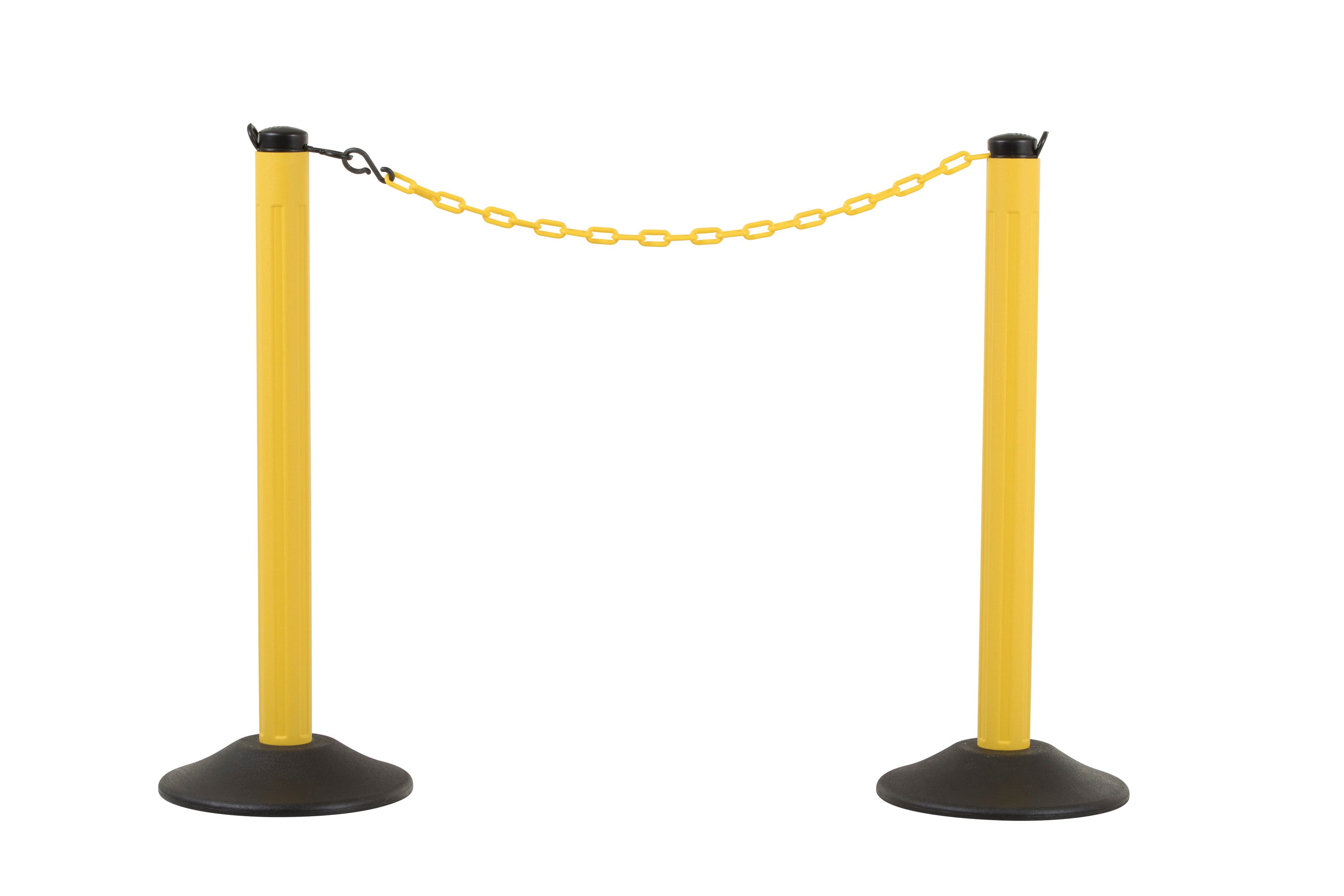 US Weight Us Weight Chain Boss Yellow Stanchion con protector solar y cadena de plástico amarillo de 10 pies con base ponderada U2007YC