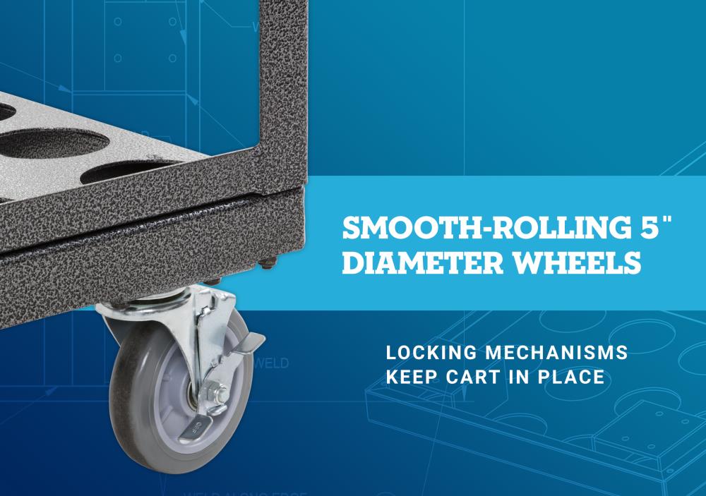 Kit de Carro para Poste "Statesman" de US Weight - 12 Postes de Acero Negro y Carro U2509BLK12
