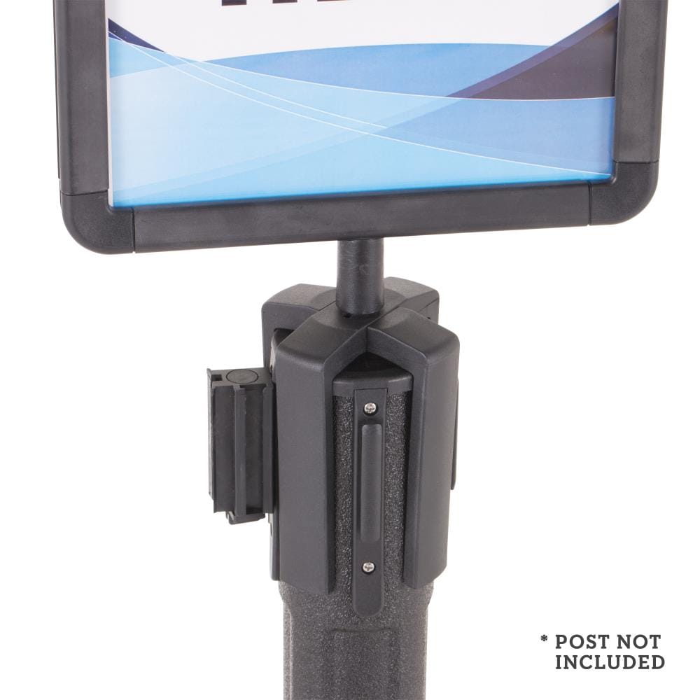 Soporte de cartel de plástico para estantigas con cubiertas de plexiglás para Chain Boss, Sentinel y Trek Stanchions U2513 de US Weight.