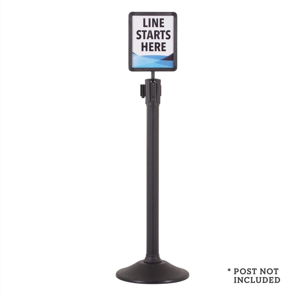 Soporte de cartel de plástico para estantigas con cubiertas de plexiglás para Chain Boss, Sentinel y Trek Stanchions U2513 de US Weight.