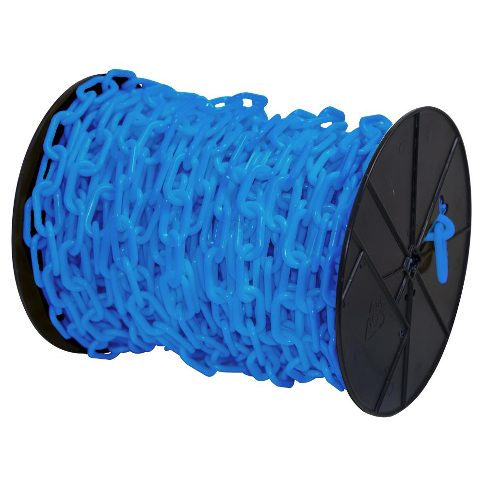 Cadena de plástico azul cielo de 1 pulgada (#4, 25mm) x 250 pies en carrete 10124