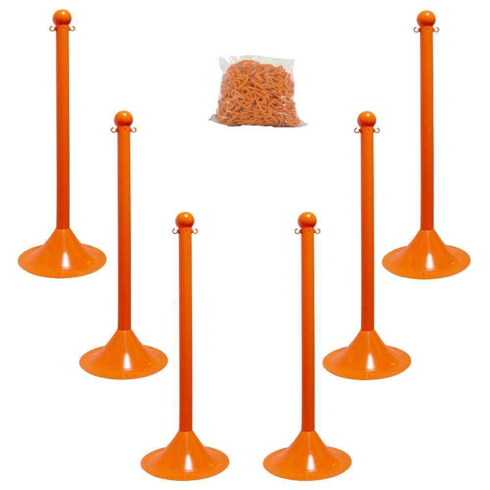 Kit de estantiguo y cadena de servicio ligero en color naranja de seguridad Mr. Chain 71012-6