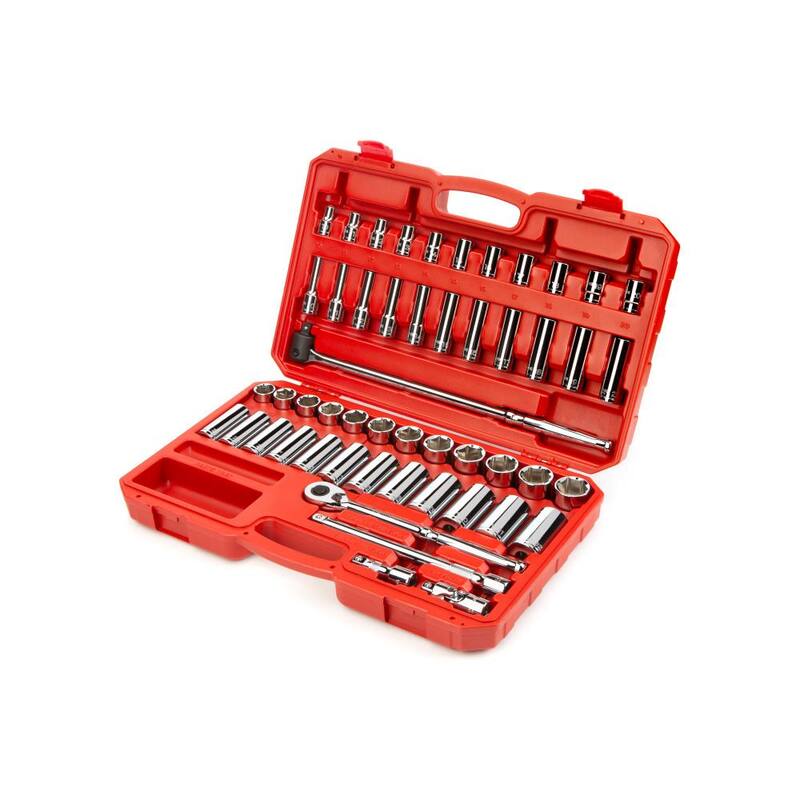 Set de Llave y Trinquete de 1/2 pulgadas de TEKTON con 6 Puntos (52 Piezas) - SKT25201