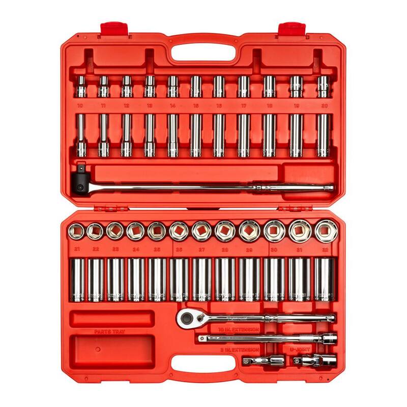 Set de Llave y Trinquete de 1/2 pulgadas de TEKTON con 6 Puntos (52 Piezas) - SKT25201