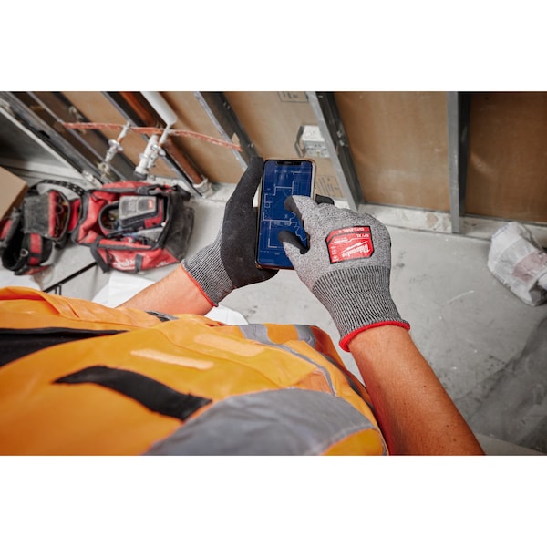 Guantes sumergibles resistentes al corte de Milwaukee Tool, Nivel de corte A5, calibre 18, Talla L - 48-73-7152.