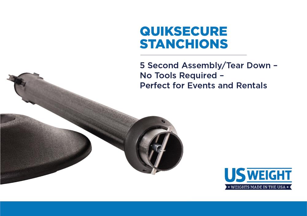 Kit de Carro para Postes Statesman de US Weight - 12 Postes Trek negros y Carro U2509SEQ12