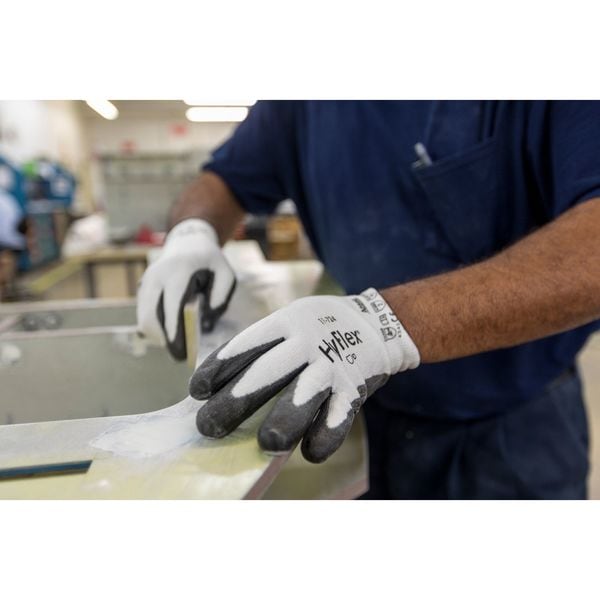 Guantes recubiertos resistentes a cortes Ansell, Nivel de corte A2, 13 ga, blanco, L (9) - 11-724.