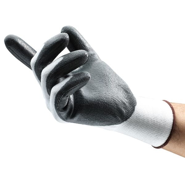 Guantes recubiertos resistentes a cortes Ansell, Nivel de corte A2, 13 ga, blanco, L (9) - 11-724.