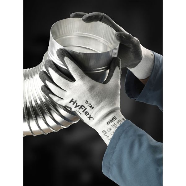 Guantes recubiertos resistentes a cortes Ansell, Nivel de corte A2, 13 ga, blanco, L (9) - 11-724.