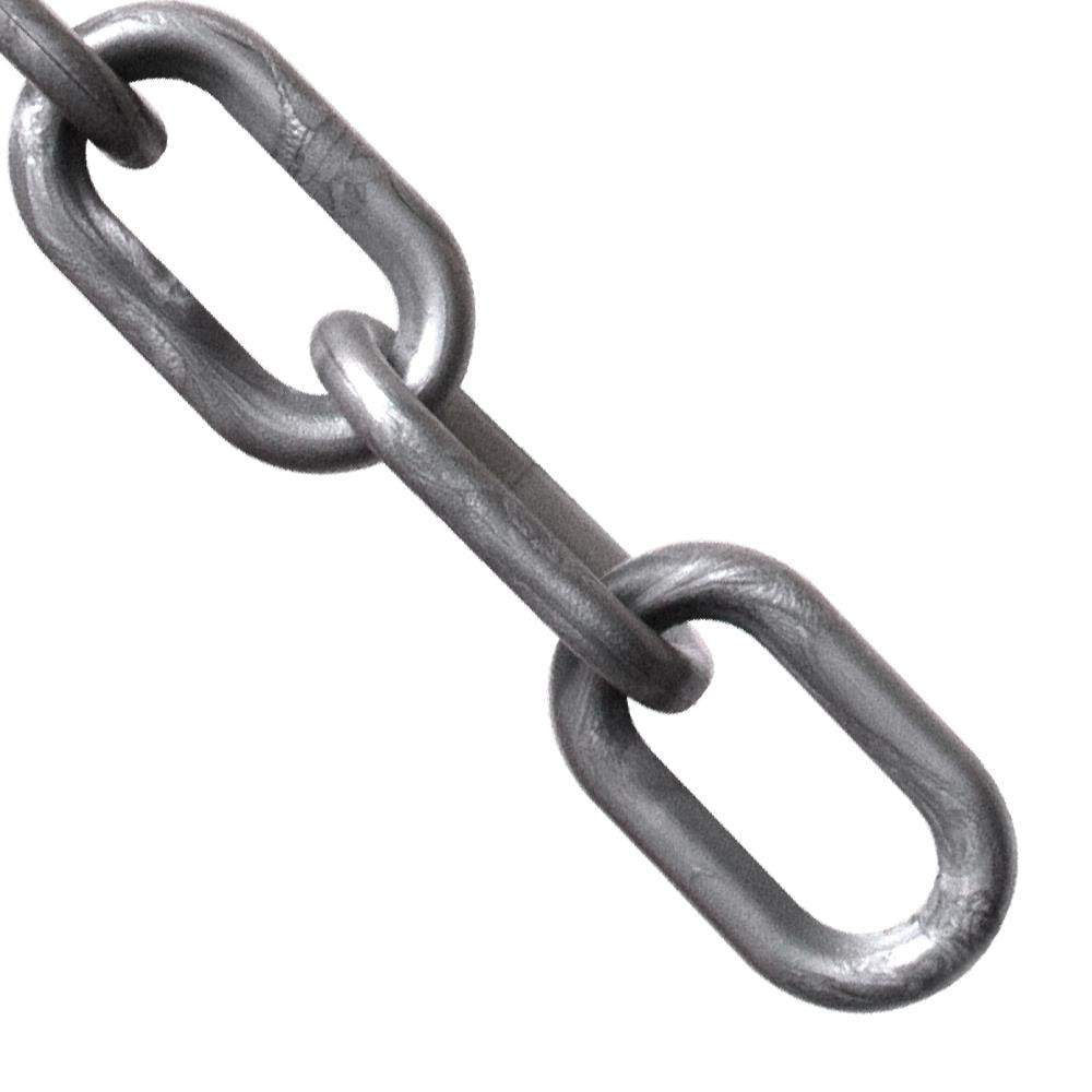 Cadena de barrera de plástico plateada de 2 pulgadas (#8, 51mm) x 100 pies "Mr. Chain" 50008-100