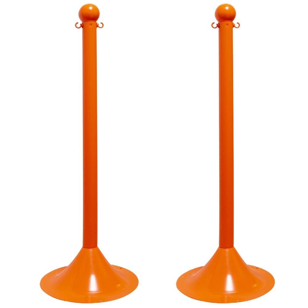Barricada liviana de color naranja con luz de seguridad Mr. Chain (paquete de 2) 91512-2