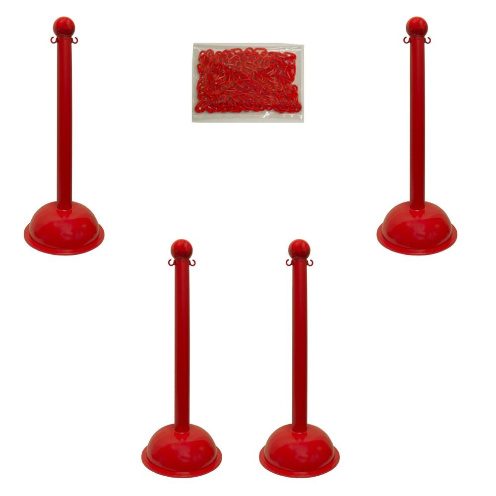 Kit de Poste y Cadena Resistente color Rojo Mr. Chain 71305-4